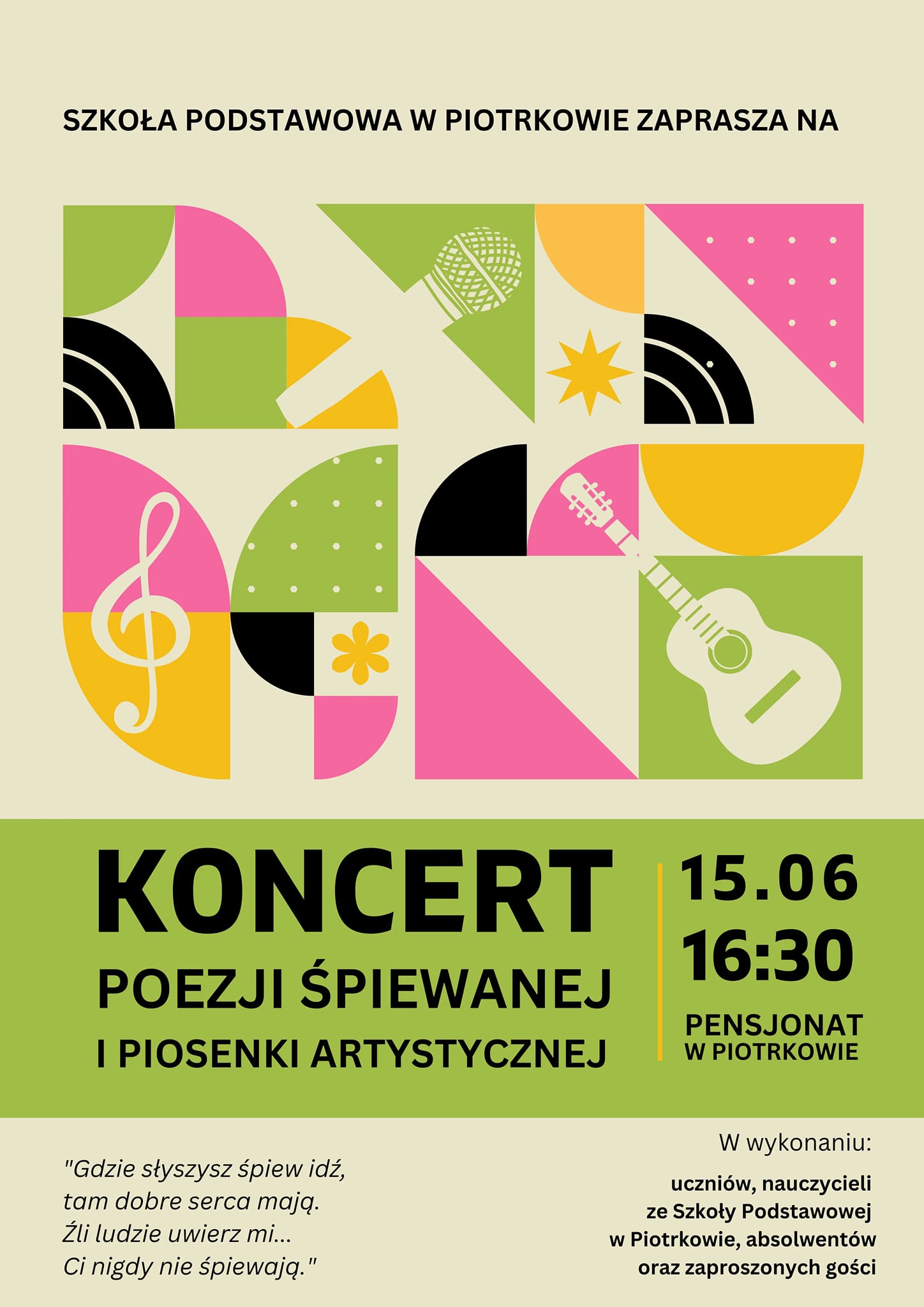 Koncert Poezji Śpiewanej i Piosenki Artystycznej Piotrkowo 15 czerwca